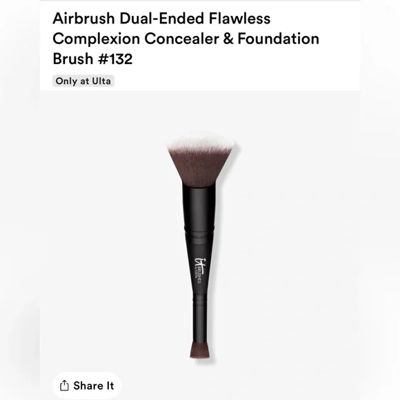 IT Cosmetics Dual-Ended Makeup Brush - Silver and White - Picture 5 of 11